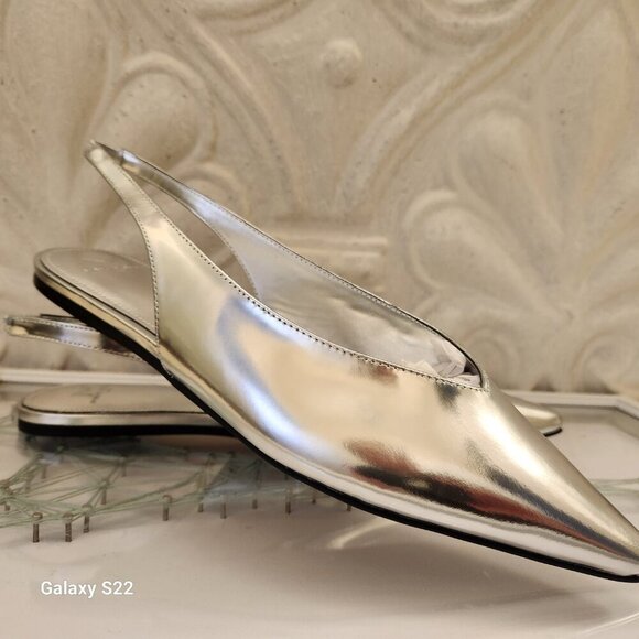 MARC FISHER Graceful Pointed Toe Slingback Flats. Leather. NWOT. Size 9.5 - Picture 1 of 7